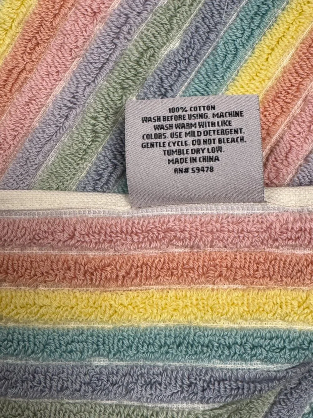 8pc Rachel Zoe RAINBOW STRIPES Summer Sun 2 Bath 2 Hand 4 Washcloths Towel Set